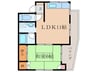 末広マンション 1LDKの間取り