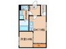 Harmony　Terrace本陣 1DKの間取り