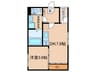 Harmony　Terrace本陣 1DKの間取り