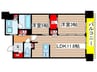 ローレルアイ名駅東 2LDKの間取り