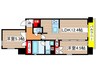ローレルアイ名駅東 2LDKの間取り