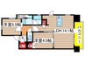 ローレルアイ名駅東 2LDKの間取り