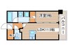 ローレルアイ名駅東 1LDKの間取り
