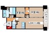 ローレルアイ名駅東 2LDKの間取り