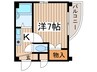 エトワ－ル瑞穂 1Kの間取り