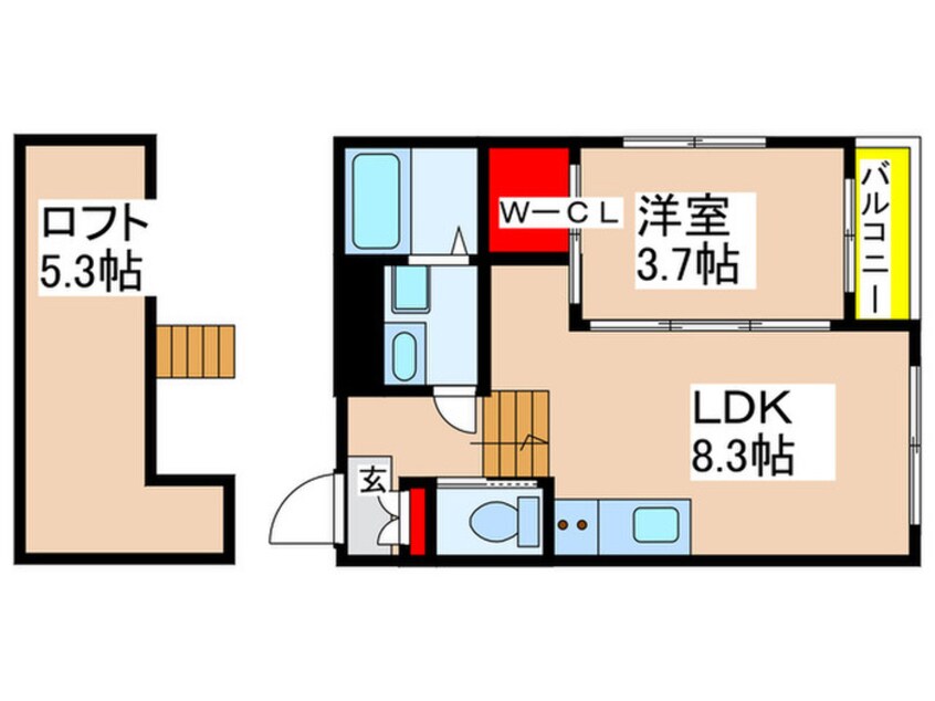 間取図 ハーモニーテラス十番Ⅱ