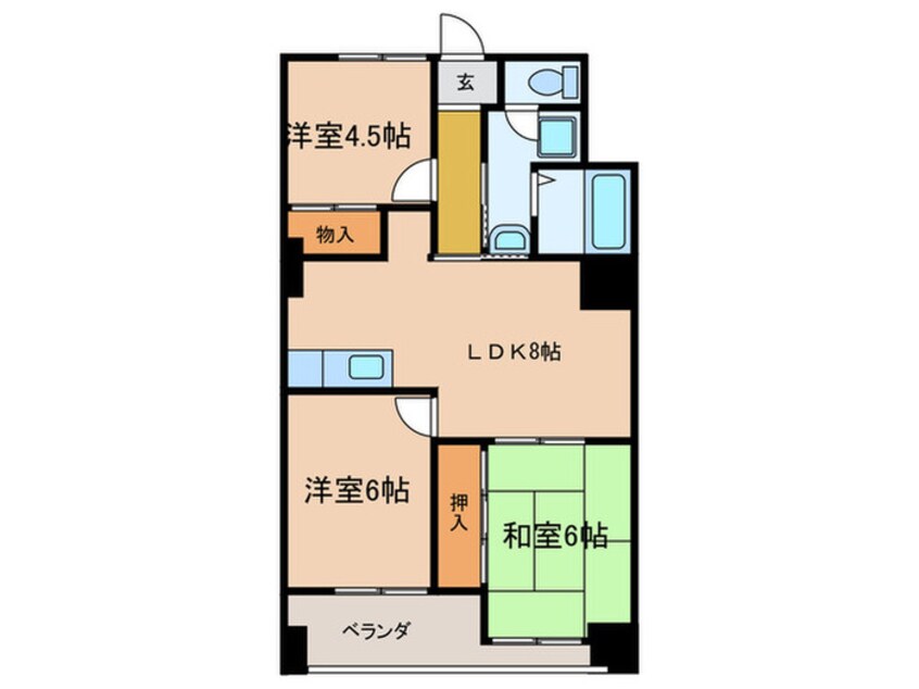 間取図 マンション緑黒石Ｃ棟