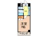 セントラルハイツ筒井 1Kの間取り