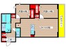 クープレット石川橋 2LDKの間取り