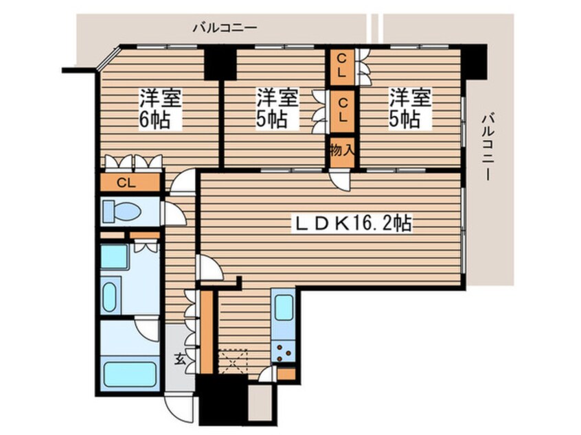 間取図 ﾌﾟﾚﾐｽﾄ泉ﾚｼﾞﾃﾞﾝｽ（D-1704）