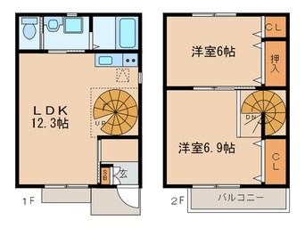 間取図 ｃｌａｉｒ　ｃｈｅｚ‐ｓｏｉ