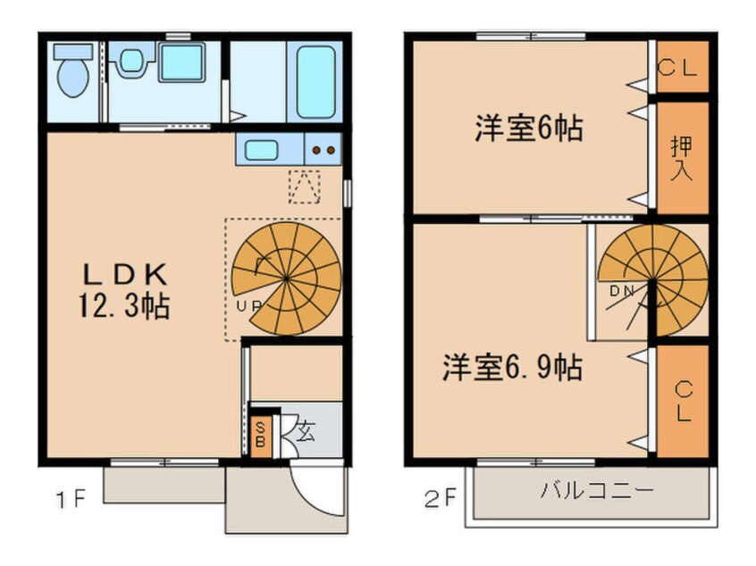 間取図 ｃｌａｉｒ　ｃｈｅｚ‐ｓｏｉ