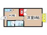 メゾン・ラ・テ－ル 1Kの間取り
