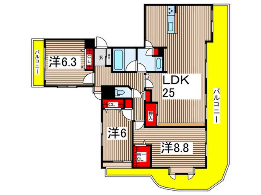 間取図 八事表山シティハウス（301）