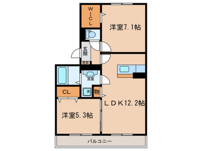 間取図 サン・ハニ－小本本町Ａ棟