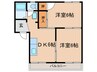 タウニィ知多 2DKの間取り