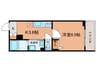 エクラージュМ 1Kの間取り