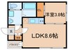 ハーモニーテラス露橋Ⅲ 1LDKの間取り