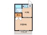 コーポ岩間 1Kの間取り