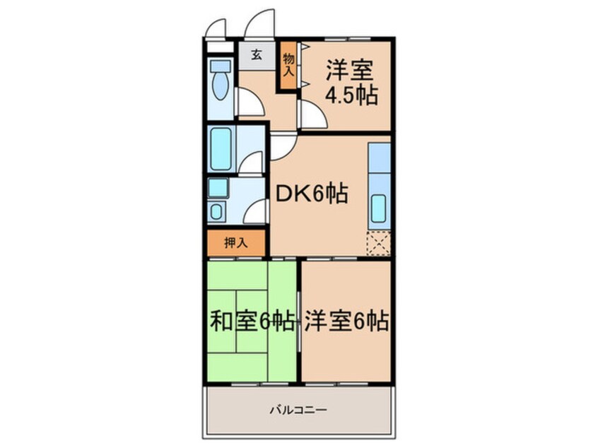間取図 パティオ杁ヶ池