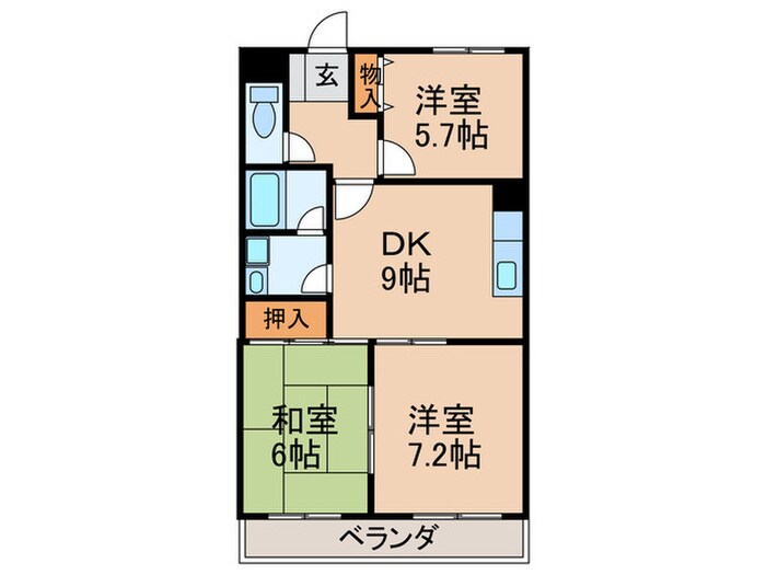間取り図 パティオ杁ヶ池