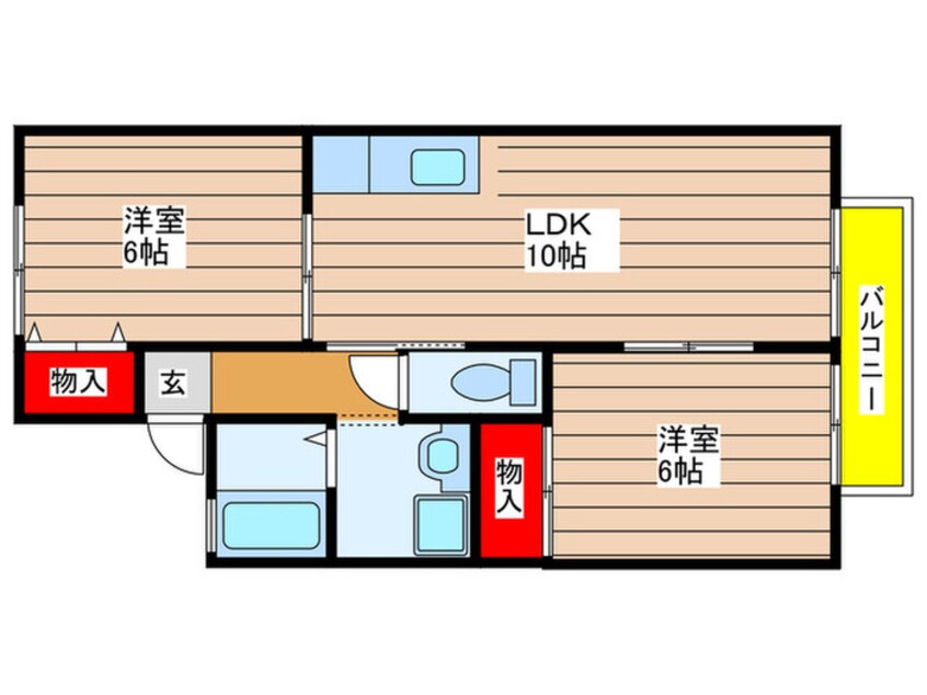 間取図 メゾンドール植田