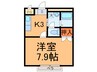 アンプル－ルブワ虹 1Kの間取り