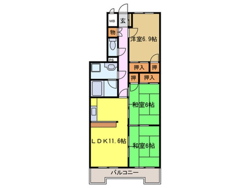 間取図 フレスカ野畑