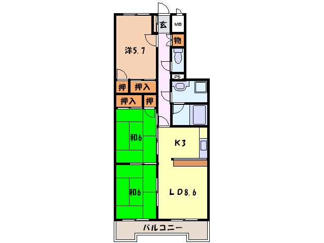 間取り図 フレスカ野畑