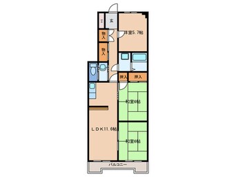 間取図 フレスカ野畑