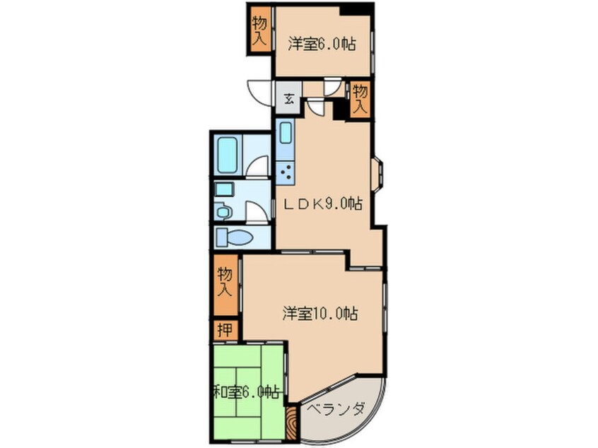 間取図 伊勢山ハイツ(301)