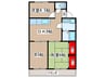 マンション緑黒石Ｂ棟 3DKの間取り
