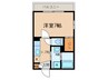 メルシー立華 1Kの間取り