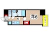 エステート金山 1Kの間取り