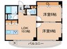 新豊土地ビル 2LDKの間取り