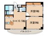 新豊土地ビル 2LDKの間取り