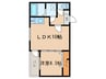 MOVE堀田WEST 1LDKの間取り