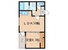 MOVE堀田WEST 1LDKの間取り