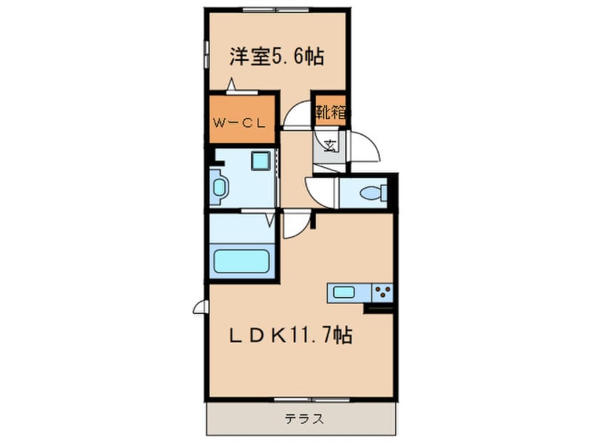 間取図 ルミエールこがねⅡ　Ｂ棟