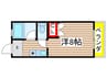 カイザ－ハウス 1Rの間取り
