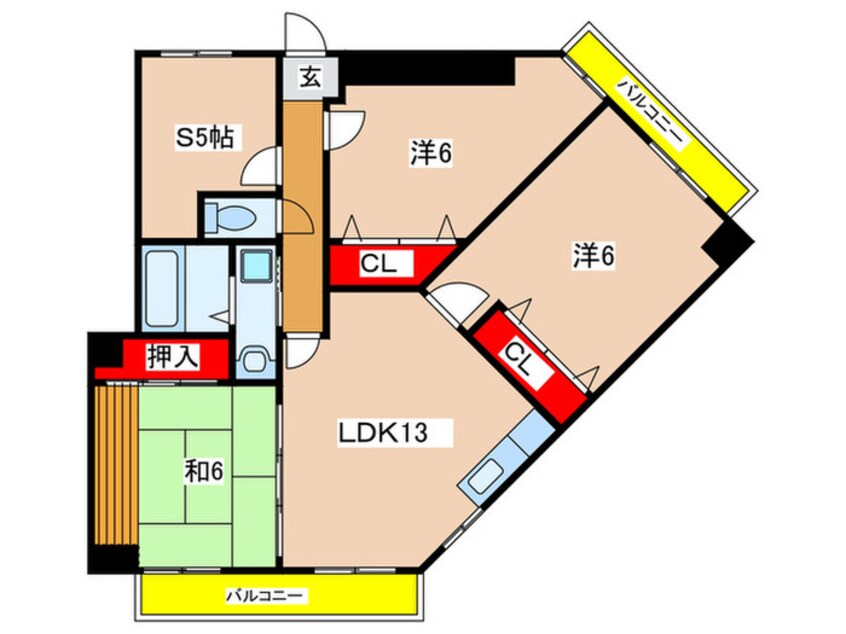 間取図 ヴィアーレマルフク南館