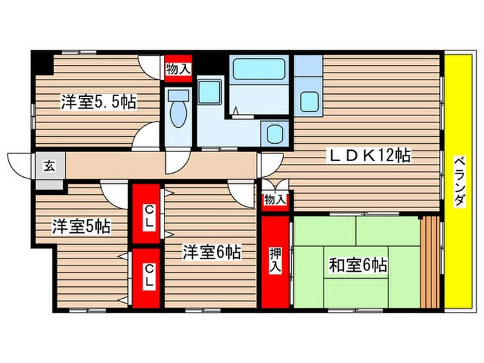 間取り図 ヴィアーレマルフク南館