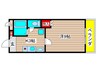 レザンドールⅡ 1Kの間取り