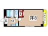 Blois Sugumo 1Kの間取り