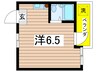 ホワイトビラ竜ヶ池 1Rの間取り