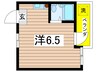ホワイトビラ竜ヶ池 1Rの間取り