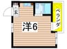 ホワイトビラ竜ヶ池 1Rの間取り
