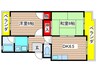 松栄マンション 2DKの間取り