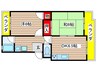 松栄マンション 2DKの間取り