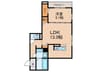 Poteau du　南屋敷 1LDKの間取り